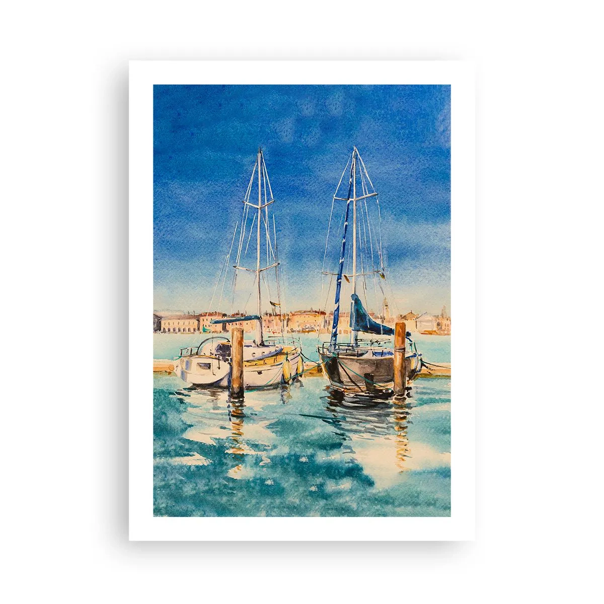 Affisch - Solig lagun - 50x70 cm