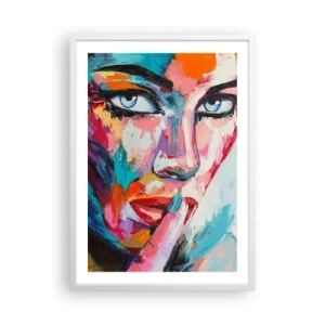 Affisch i vit ram - Vår första hemlighet - 50x70 cm