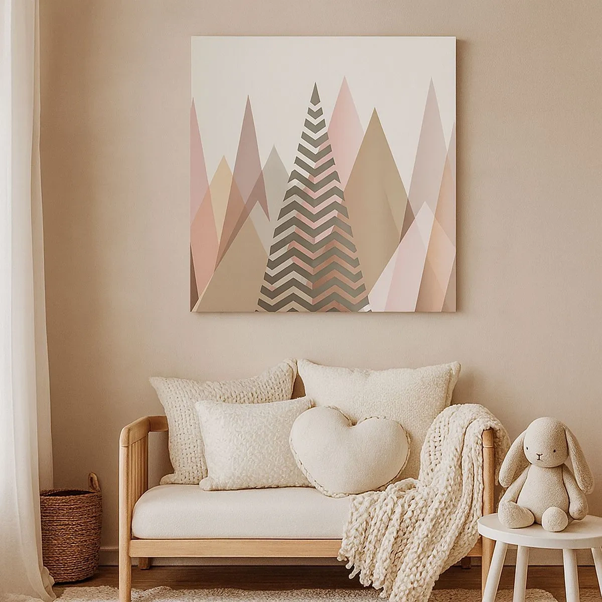 Canvastavla - Bild på duk - Utsikt över pyramider - 30x30 cm