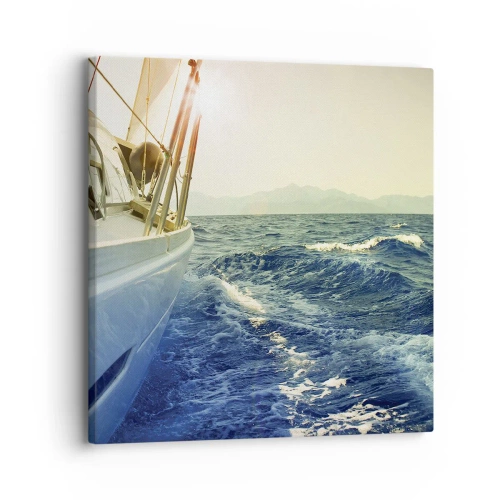 Canvastavla - Bild på duk - Mot äventyret - 30x30 cm