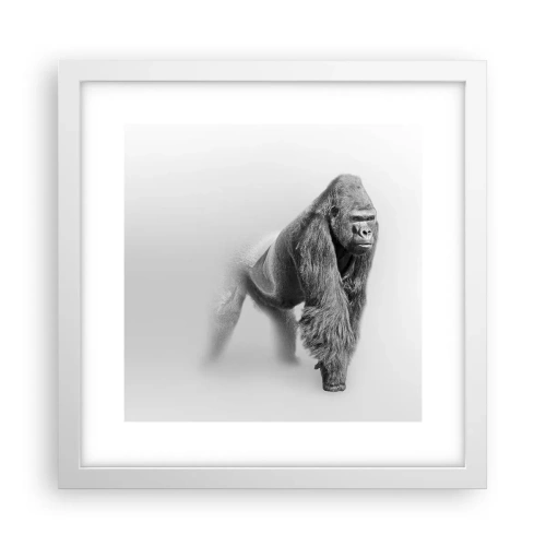 Affisch i vit ram - Övertygad om sin styrka - 30x30 cm