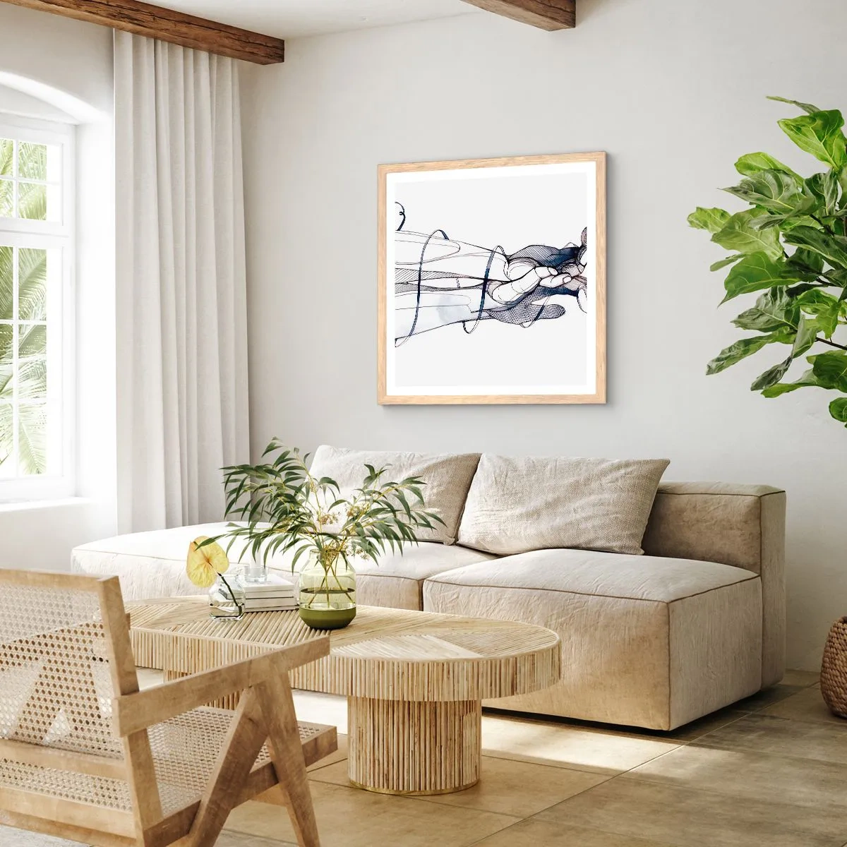 Affisch i ram av ljusek - Smekningens studie - 40x40 cm