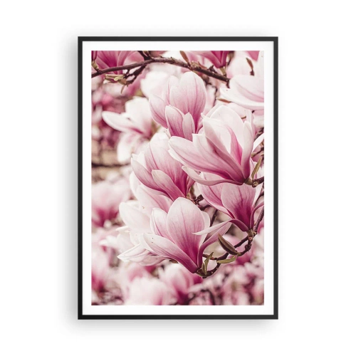 Affisch i svart ram - Våren är rosa - 70x100 cm