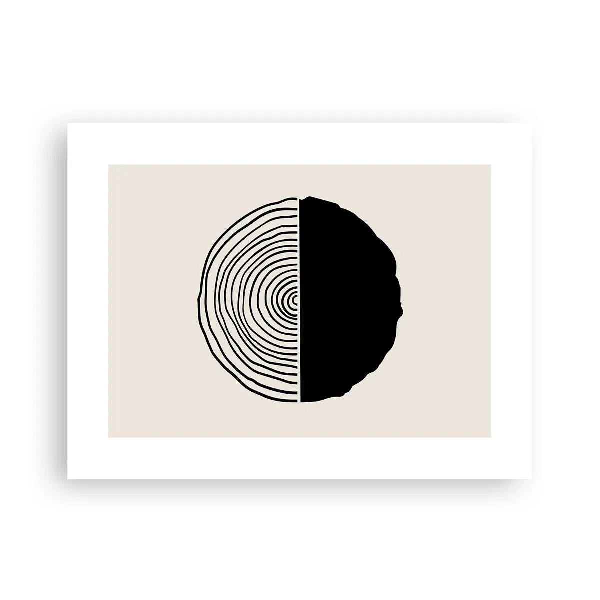 Affisch - Hälften hälften - 40x30 cm