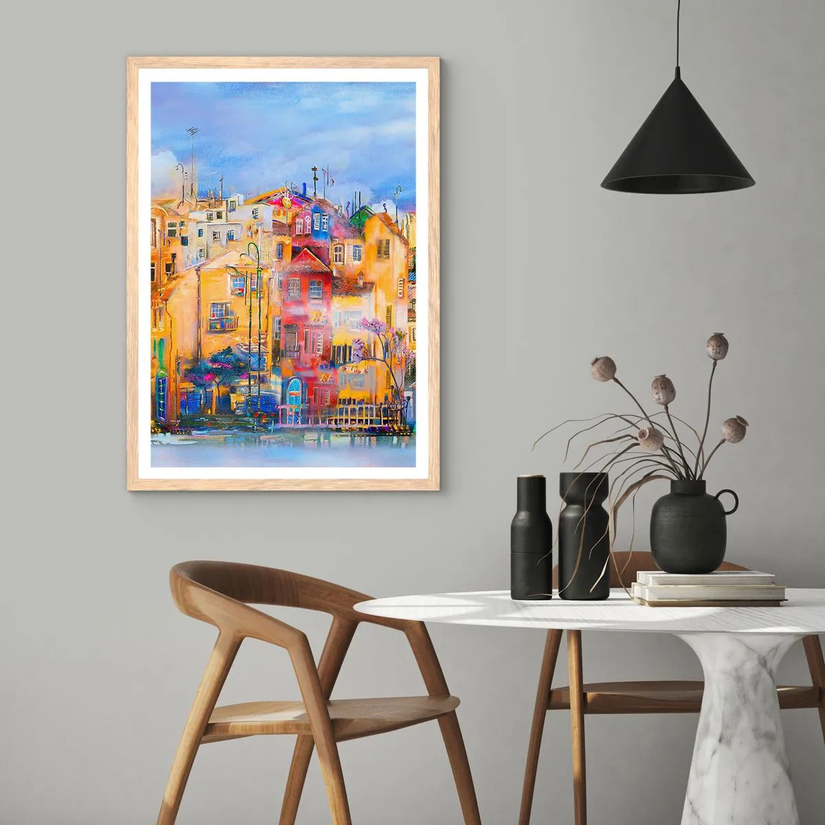 Affisch i ram av ljusek - Vi är tillsammans - 50x70 cm