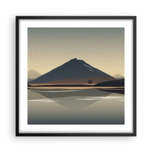 Affisch i svart ram - Spegelbild - 50x50 cm
