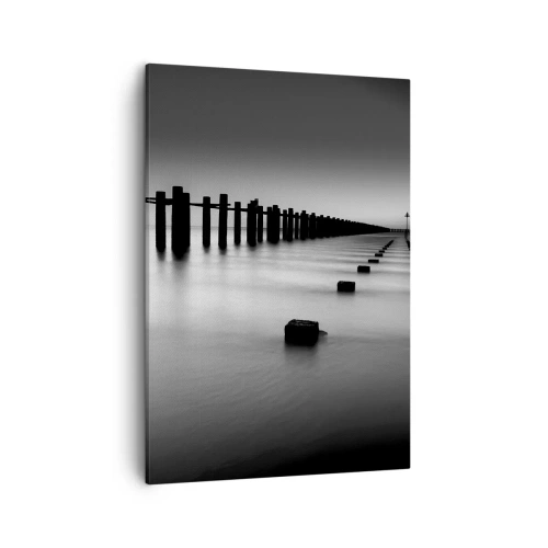 Canvastavla - Bild på duk - Landskap doppat i dimman - 50x70 cm