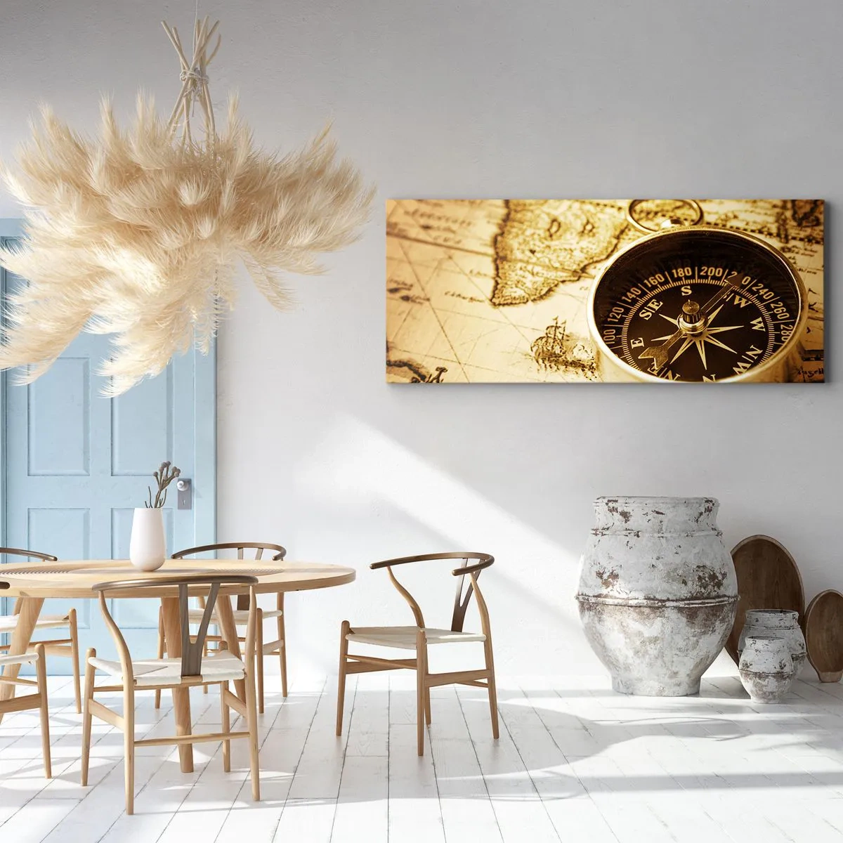 Canvastavla - Bild på duk - Västerut eller österut? - 160x50 cm