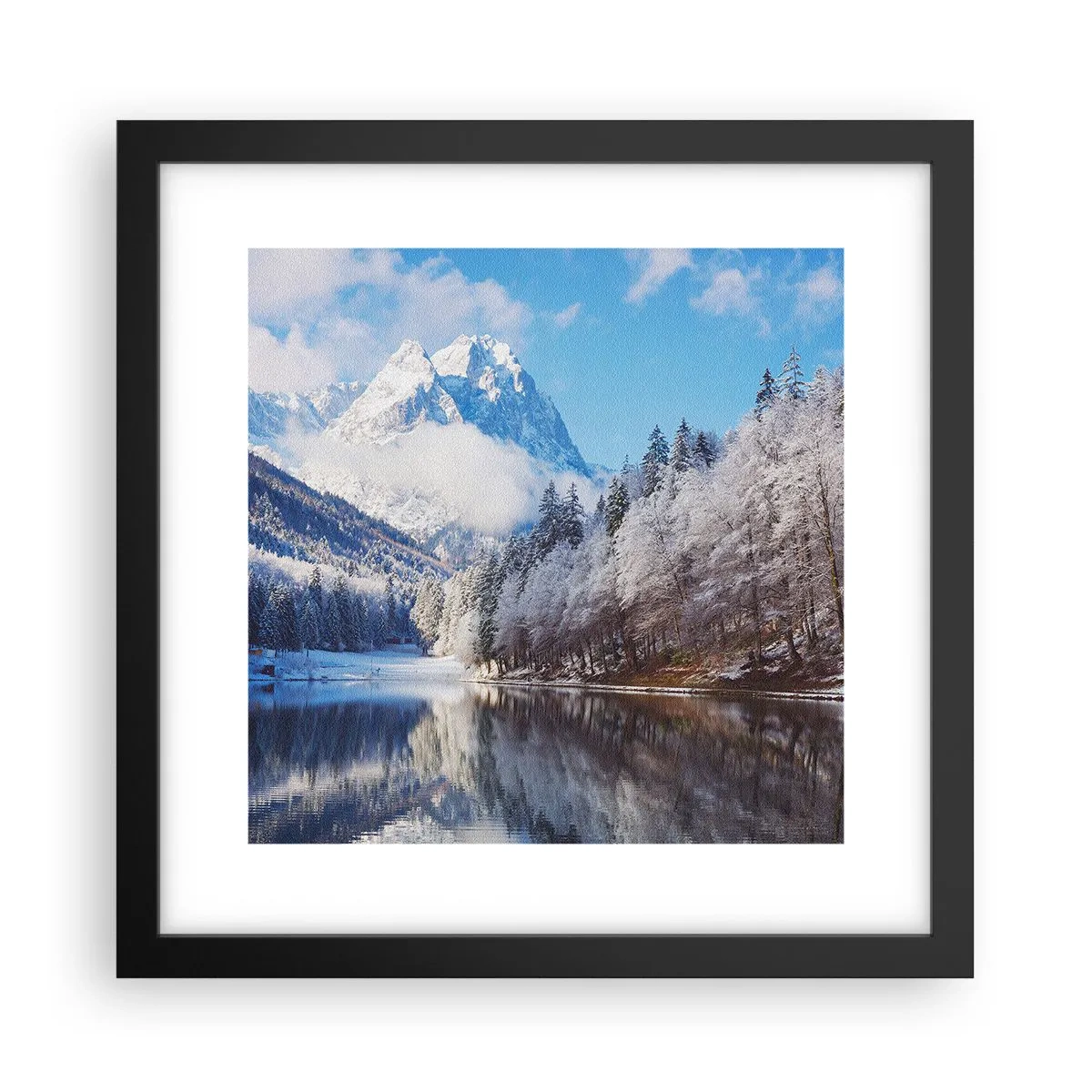 Affisch i svart ram - Snövakt - 30x30 cm