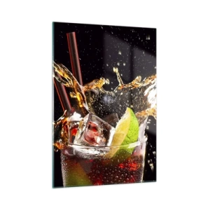 Glastavla - Bild på glas - Färgernas glädje och energi - 50x70 cm