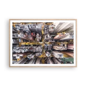 Affisch i ram av ljusek - Hälsningar från Hongkong - 100x70 cm