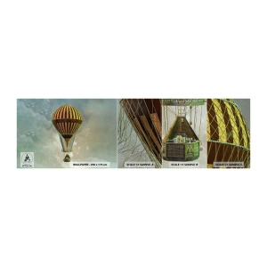 Provbit av fototapet Premium Sand - Banbrytande flygningar - Ballong, Flyga, Moln - 100x30 cm