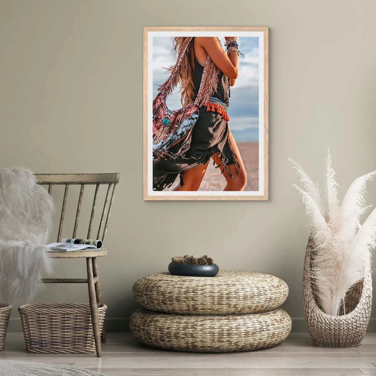 Affisch i ram av ljusek - Shamanens flicka - 61x91 cm