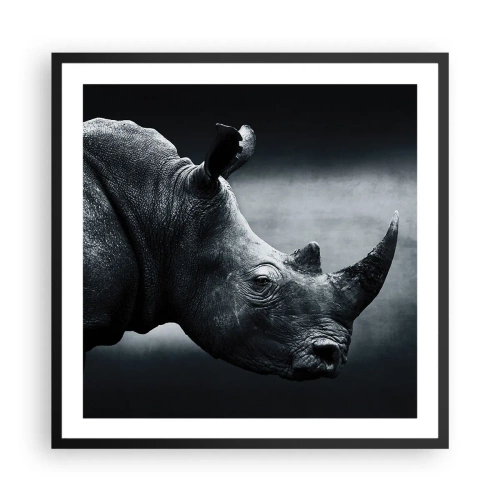 Affisch i svart ram - Höger profil - 60x60 cm