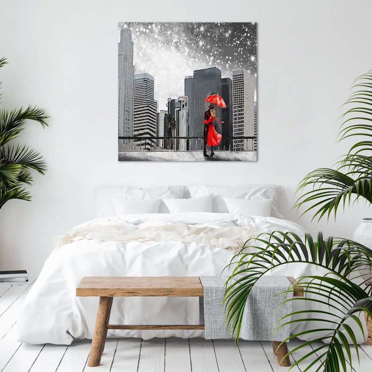 Canvastavla - Bild på duk - Människan är inte sten - 70x70 cm