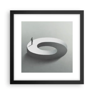 Affisch i svart ram - Och försök att vara klok - 30x30 cm