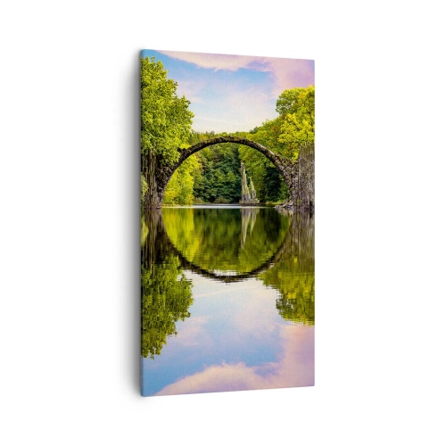 Canvastavla - Bild på duk - På skarven mellan två världar - 45x80 cm