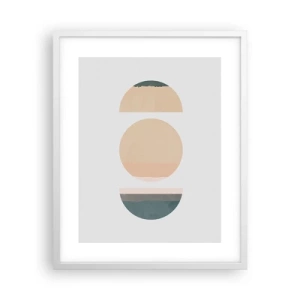 Affisch i vit ram - Hjul efter hjul - 40x50 cm