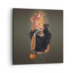 Canvastavla - Bild på duk - Häxans troll - 40x40 cm