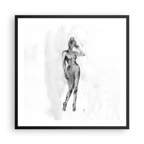 Affisch i svart ram - En studie om kvinnlighetens perfektion - 60x60 cm