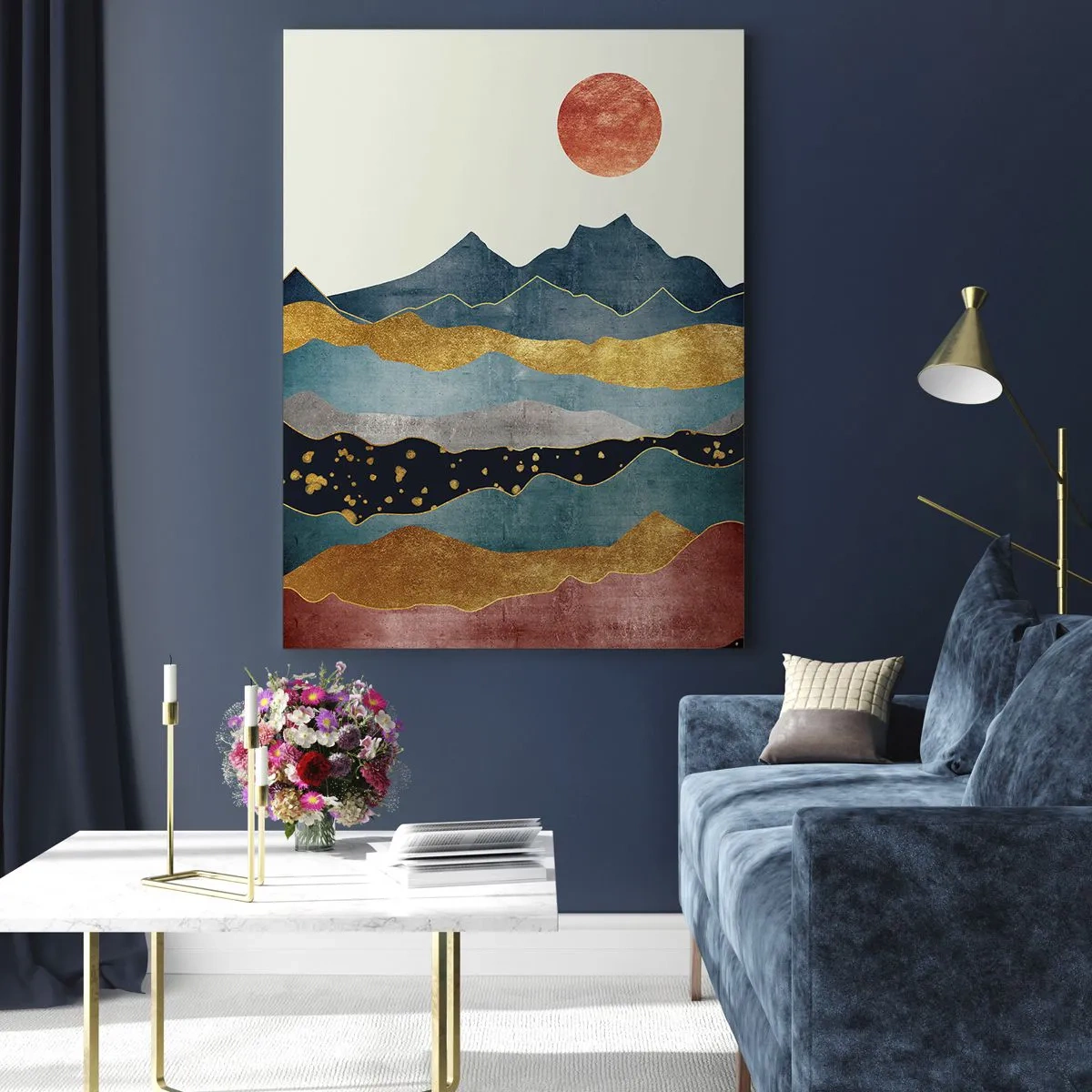 Glastavla - Bild på glas - Världens tvärsektion - 80x120 cm