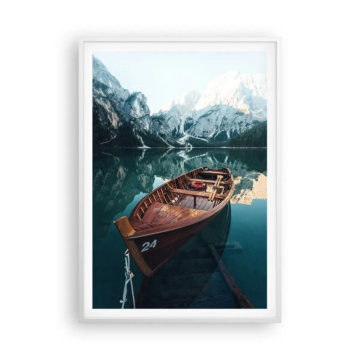 Affisch i vit ram - Som målat på glas - 70x100 cm