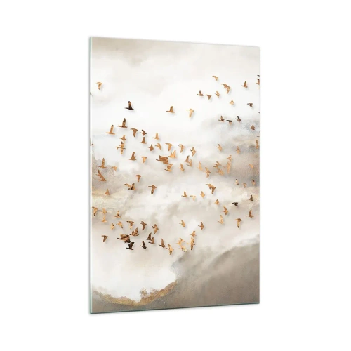 Glastavla - Bild på glas - Det är dags... - 70x100 cm