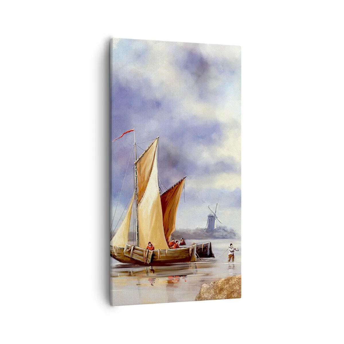 Canvastavla - Bild på duk - Seglarnas hemkomst - 55x100 cm