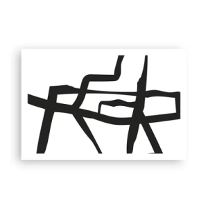 Affisch - Svartvit konstruktion - 91x61 cm