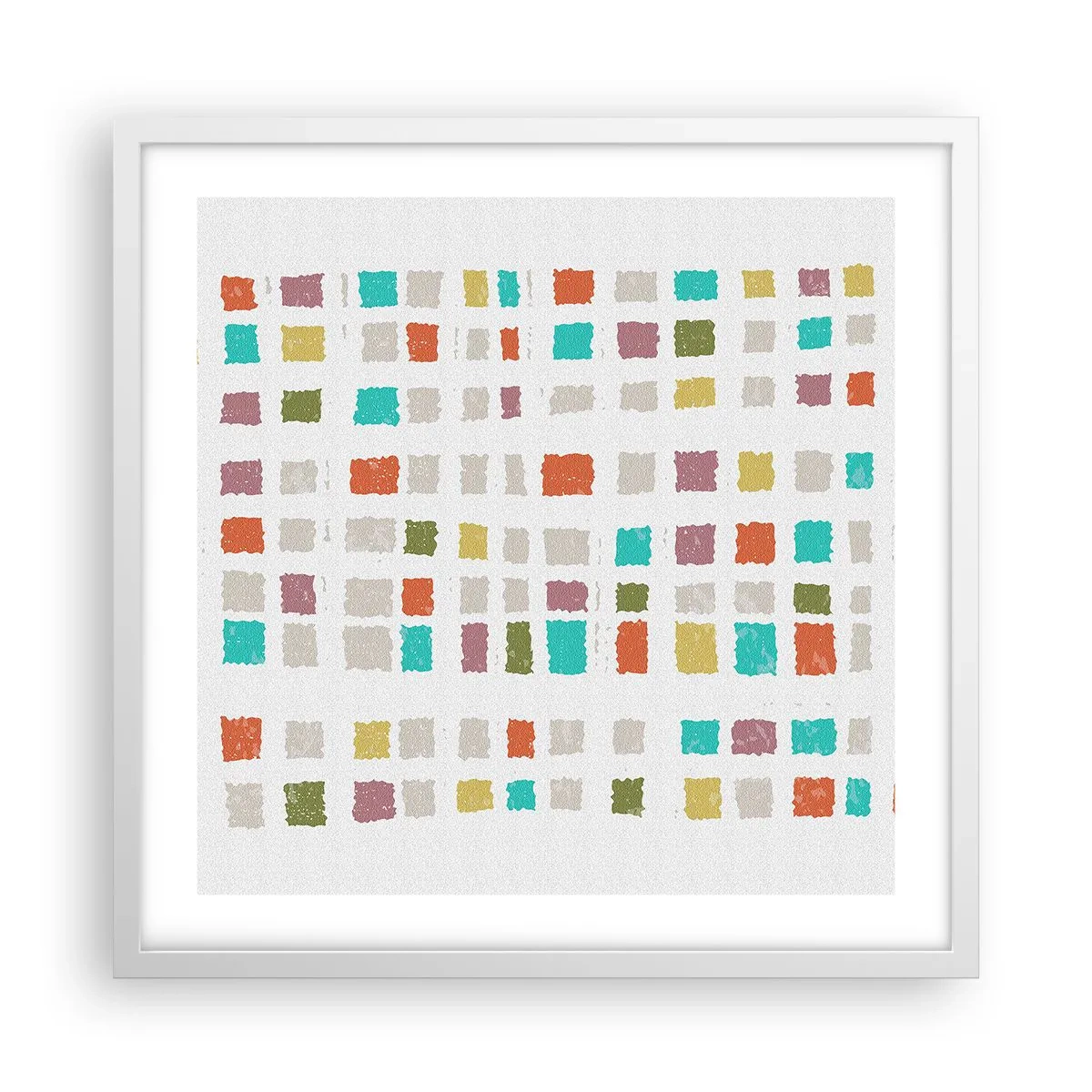 Affisch i vit ram - Ett okänt spel - 50x50 cm