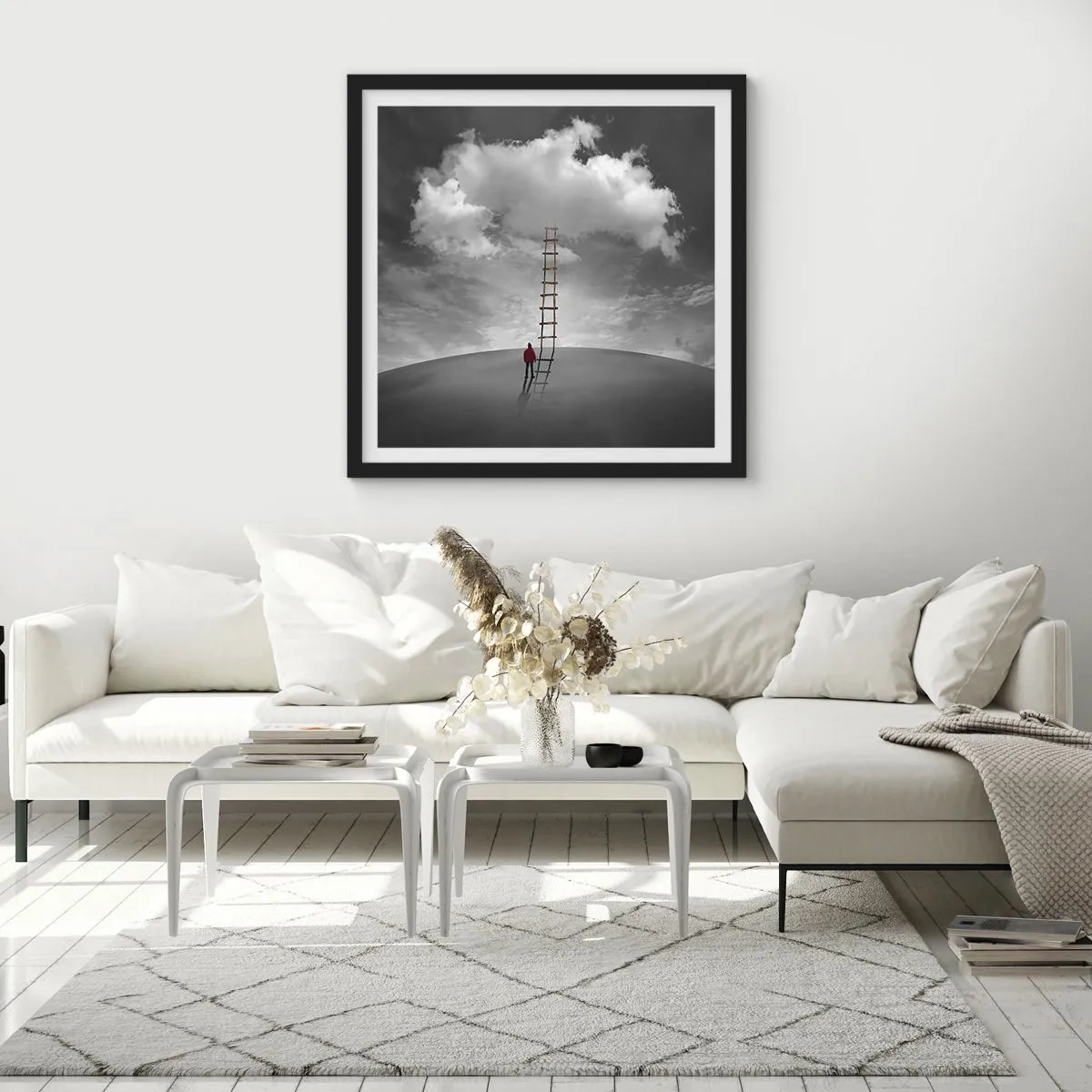 Affisch i svart ram - Allt är möjligt - 40x40 cm