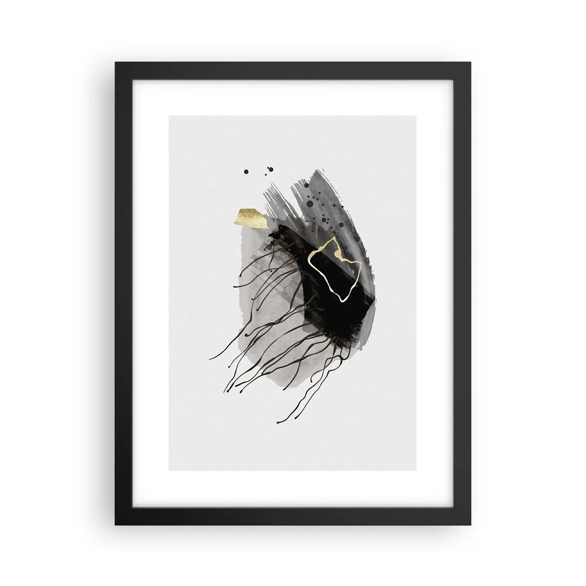 Affisch i svart ram - I svart och guld - 30x40 cm
