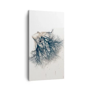 Canvastavla - Bild på duk - Lyssnar på trädens viskningar - 45x80 cm