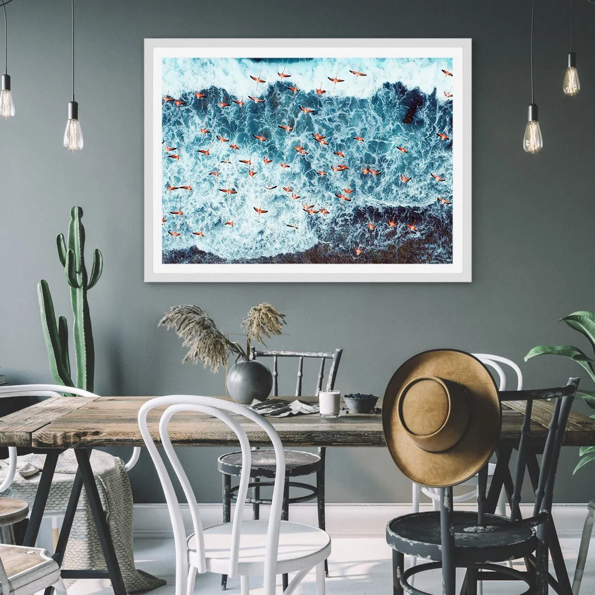 Affisch i vit ram - Kustparad - 50x40 cm