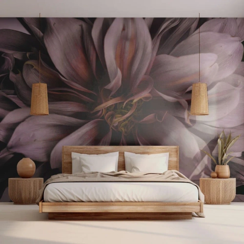 Självhäftande Fototapet Deluxe Sticker - Blommigt hjärta - Blombukett, Dahlia, Blomma - 100x70 cm