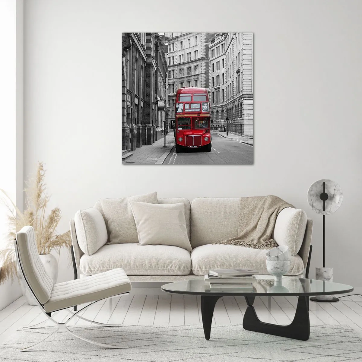 Glastavla - Bild på glas - Vardagen behöver inte vara grå - 70x70 cm