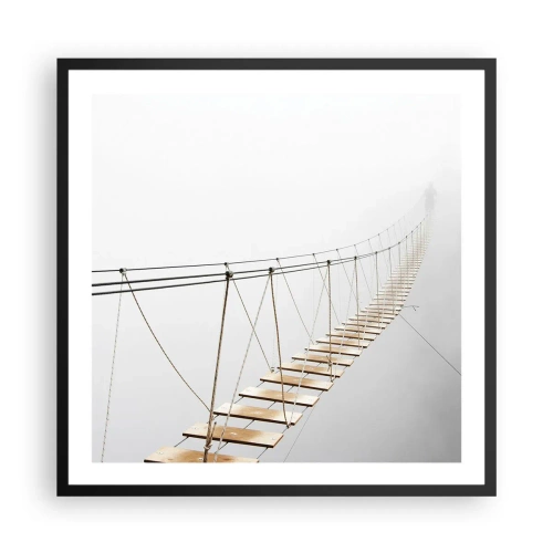 Affisch i svart ram - Vart leder den dig? - 60x60 cm