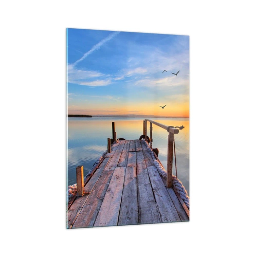 Glastavla - Bild på glas - Gå mot solen - 70x100 cm