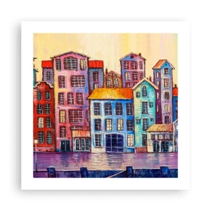 Affisch - En sagostad  - 50x50 cm