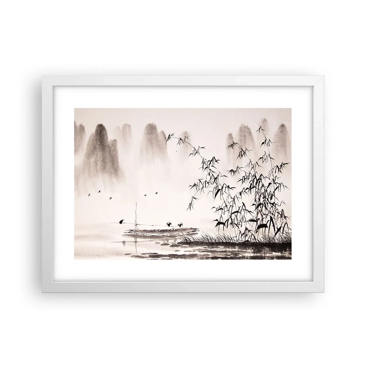 Affisch i vit ram - Risfältens tystnad - 40x30 cm