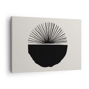 Canvastavla - Bild på duk - Minimalistiskt svart motiv på en ljus bakgrund - 70x50cm - En rad olika möjligheter - Modern väggdekoration för vardagsrum och sovrum ARTTOR