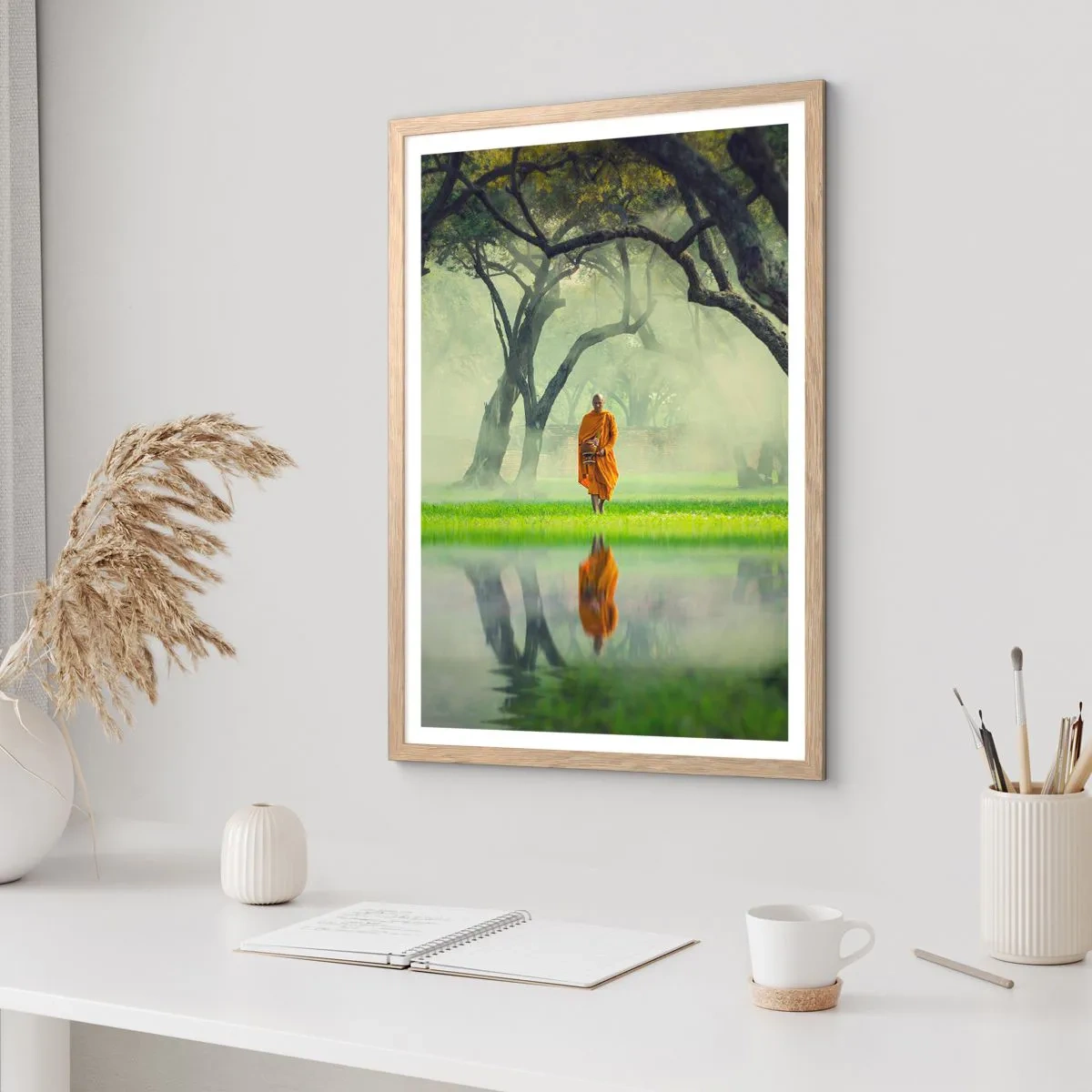 Affisch i ram av ljusek - På väg till upplysningen - 50x70 cm