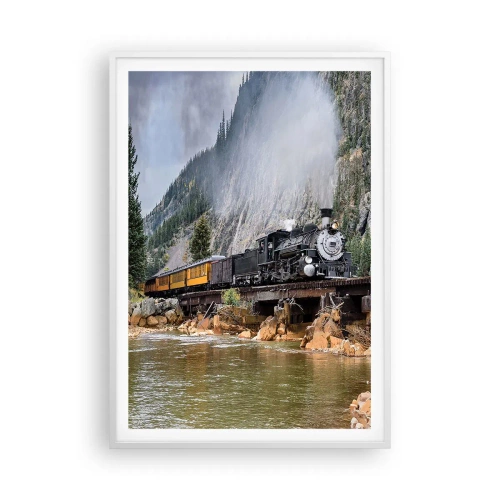 Affisch i vit ram - Vart ska du? Vart? - 70x100 cm