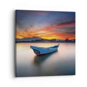 Canvastavla - Bild på duk - Det kommer en god natt - 40x40 cm