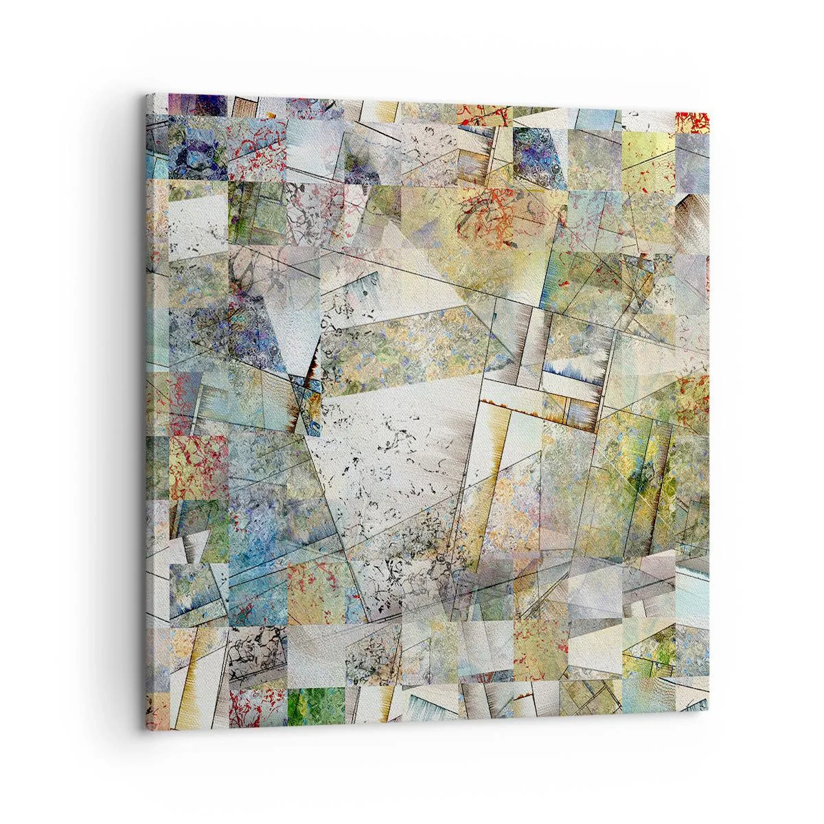 Canvastavla - Bild på duk - Geometrisk omblandning - 60x60 cm