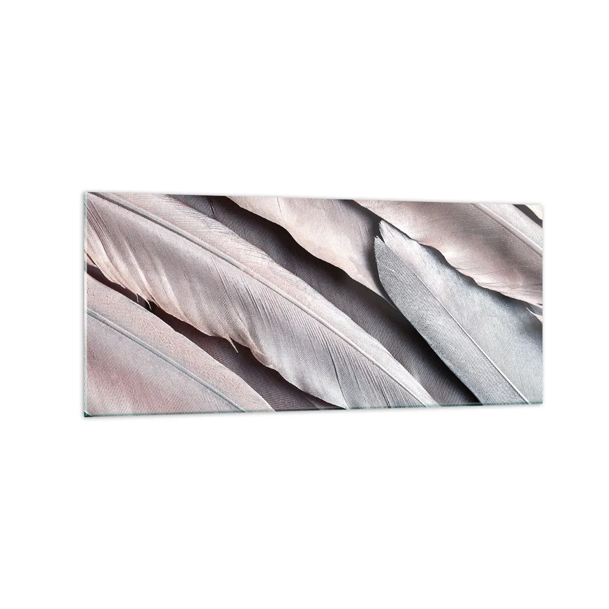 Glastavla - Bild på glas - I rosa silver - 120x50 cm
