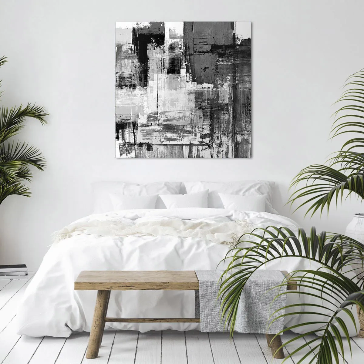 Canvastavla - Bild på duk - Grått är vackert - 50x50 cm