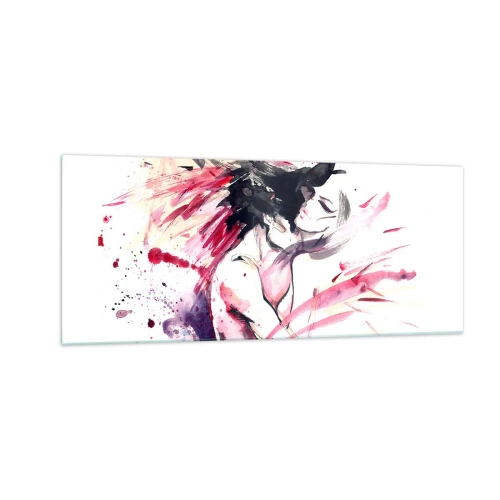 Glastavla - Bild på glas - Kärleksfull uppfyllelse - 100x40 cm