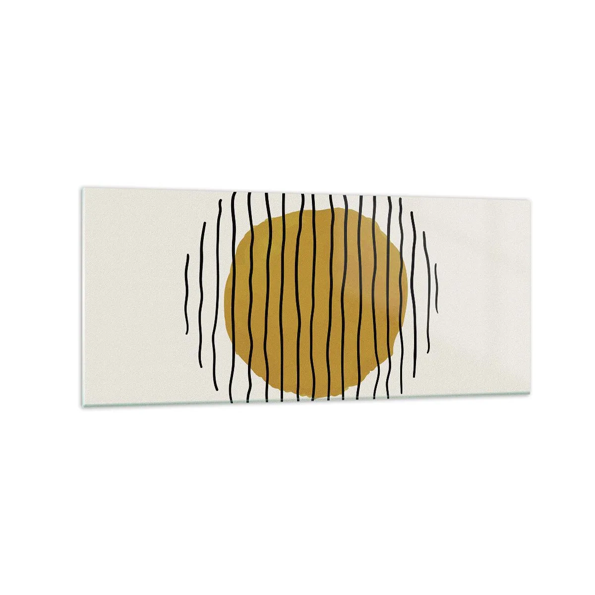 Glastavla - Bild på glas - Abstraktion som darrar av glöd - 120x50 cm