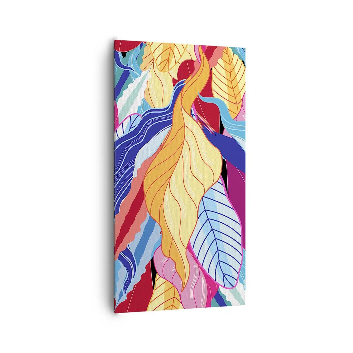 Canvastavla - Bild på duk - Färgglad röra - 65x120 cm